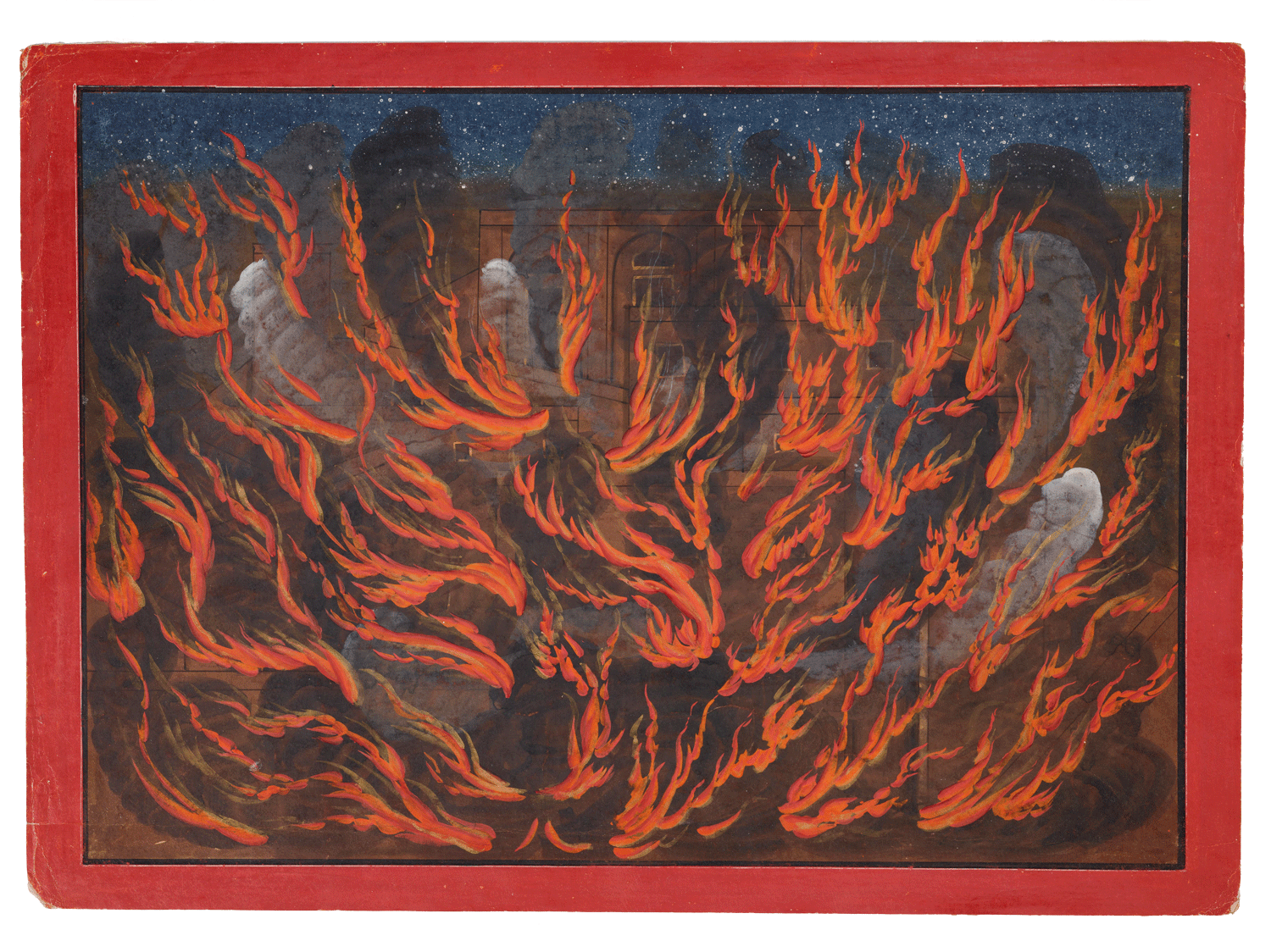 The house of the Padavas is set on fire